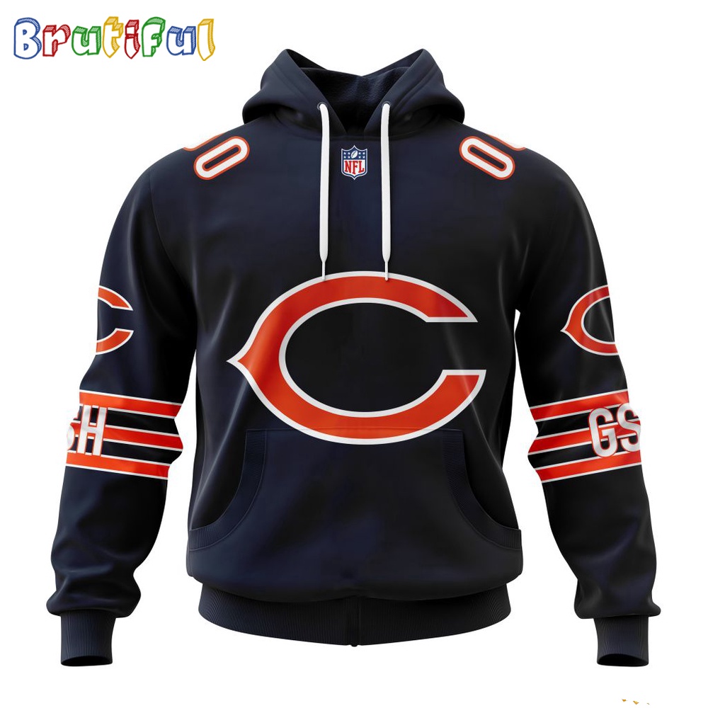 NFL Chicago Bears Hoodie 2024 Personalized Name And Number Unisex Hoodie 1