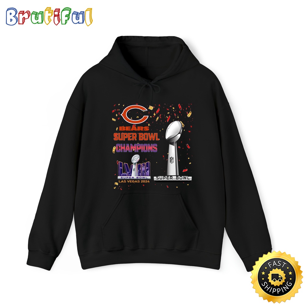 NFL Chicago Bears Hoodie Super Bowl LVIII 2024 Las Vegas Champions Unisex Hoodies 1