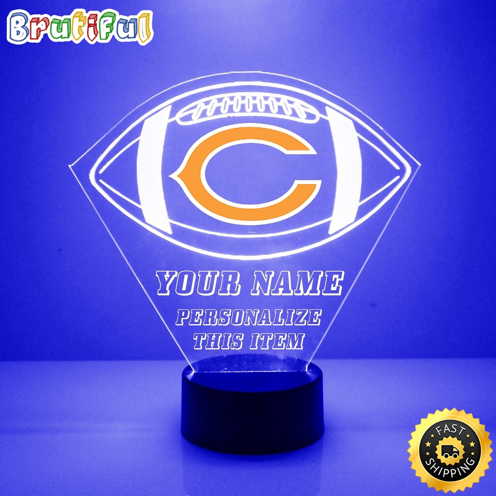 NFL Chicago Bears Night Light Football LED Light