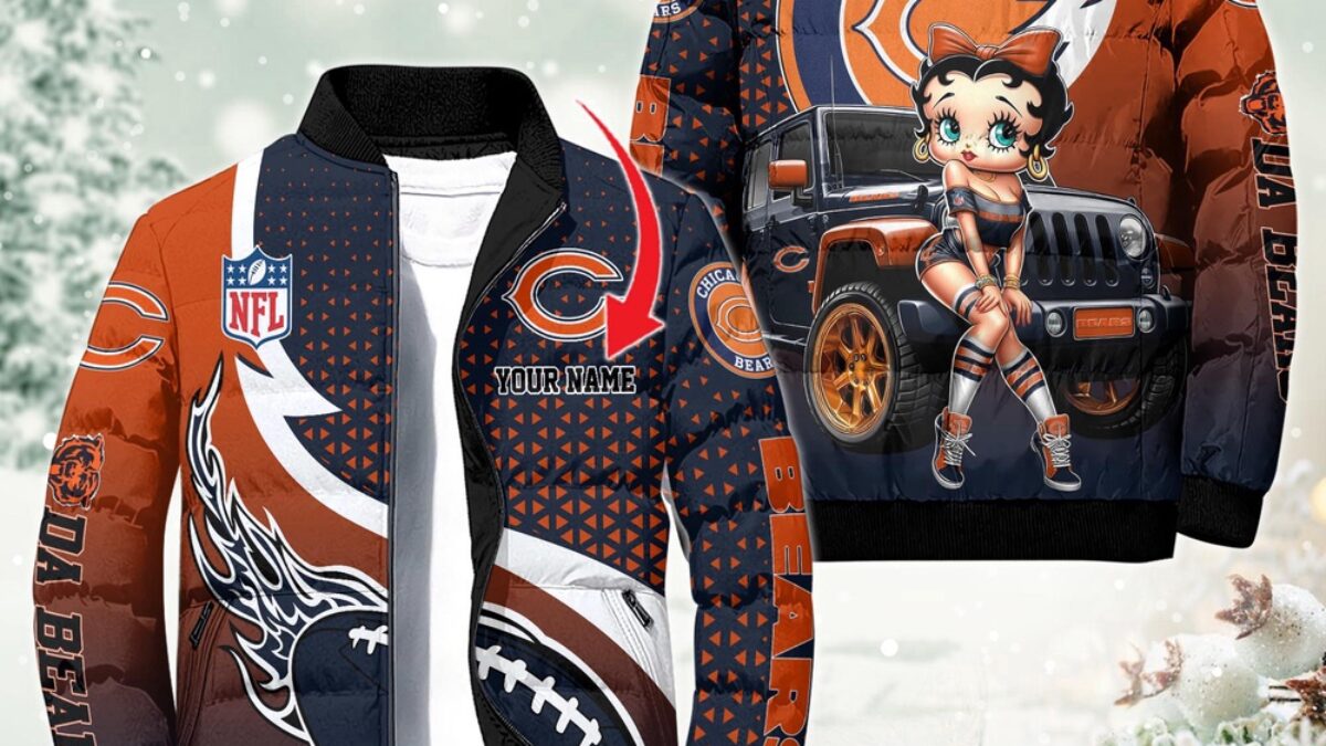 NFL Chicago Bears Puffer Jacket Betty Boop Custom Jacket