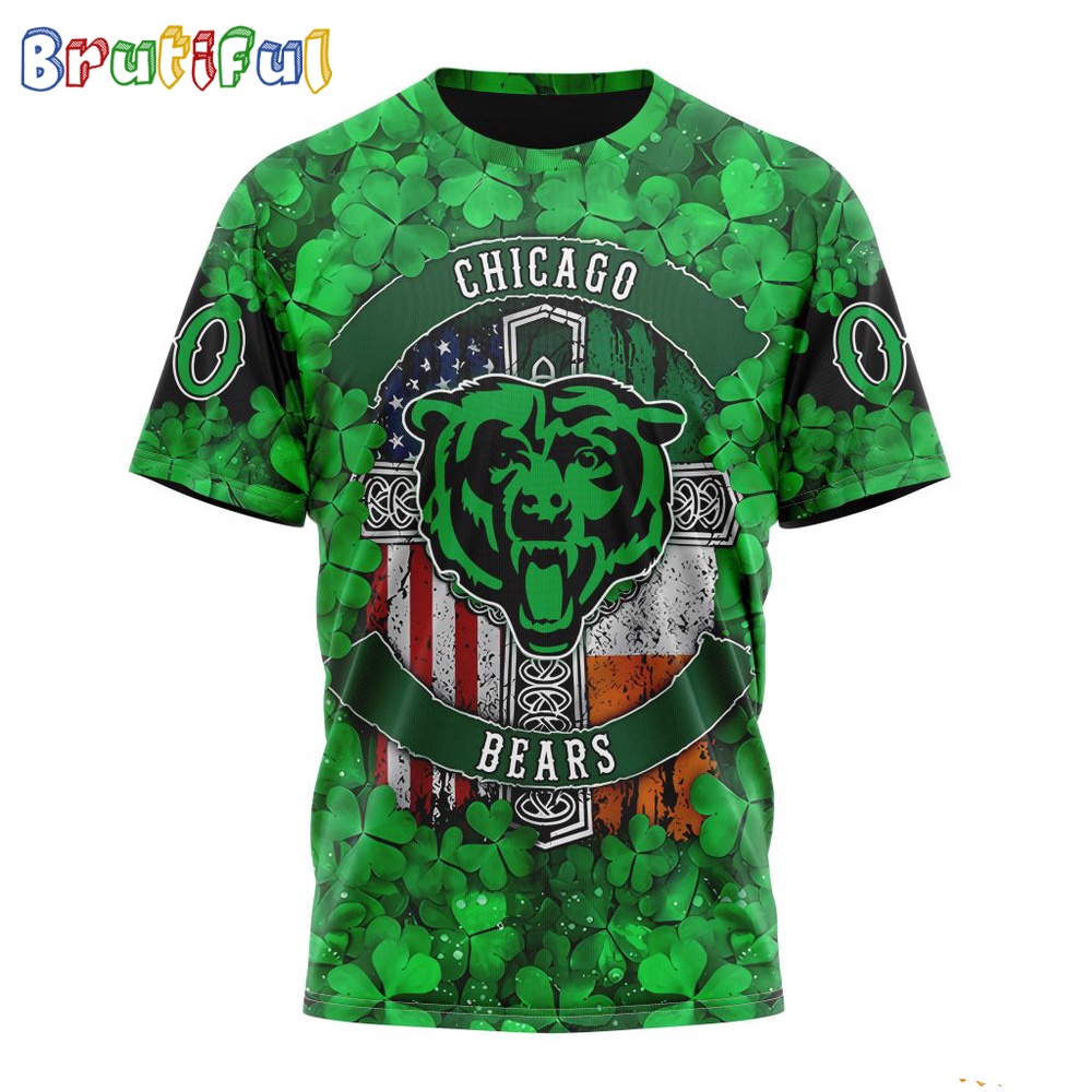 NFL Chicago Bears T Shirt Special Design 3D T Shirt St Patrick Day 1