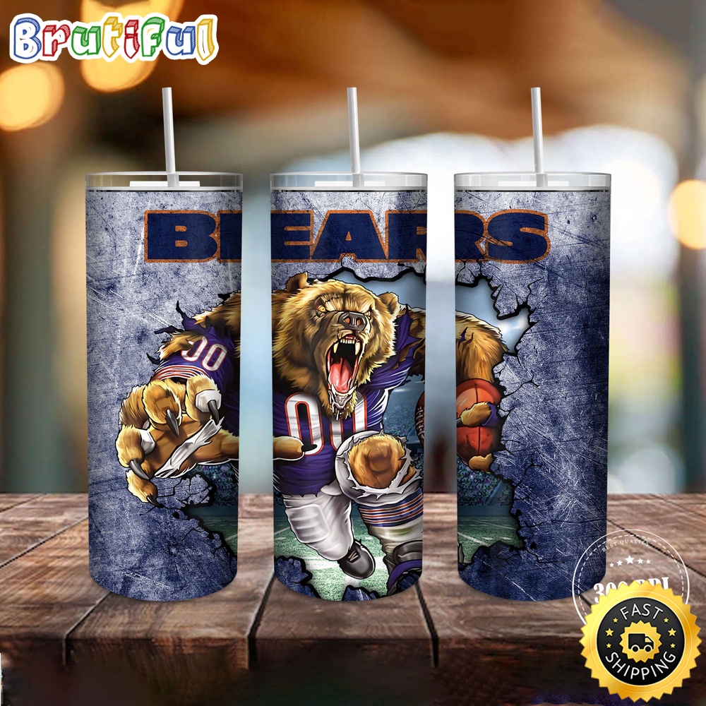 NFL Chicago Bears Tumbler Mascot Skinny Tumbler