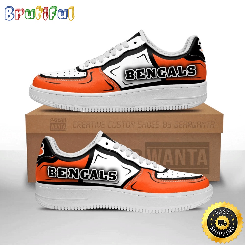 NFL Cincinnati Bengals Air Force 1 Shoes Football Sports Sneaker Shoes 1