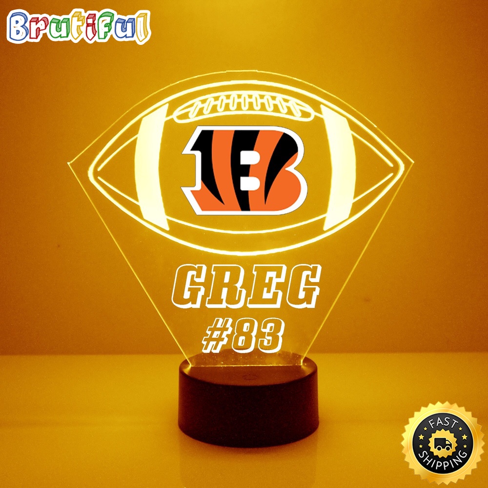 NFL Cincinnati Bengals Night Light Football LED Light