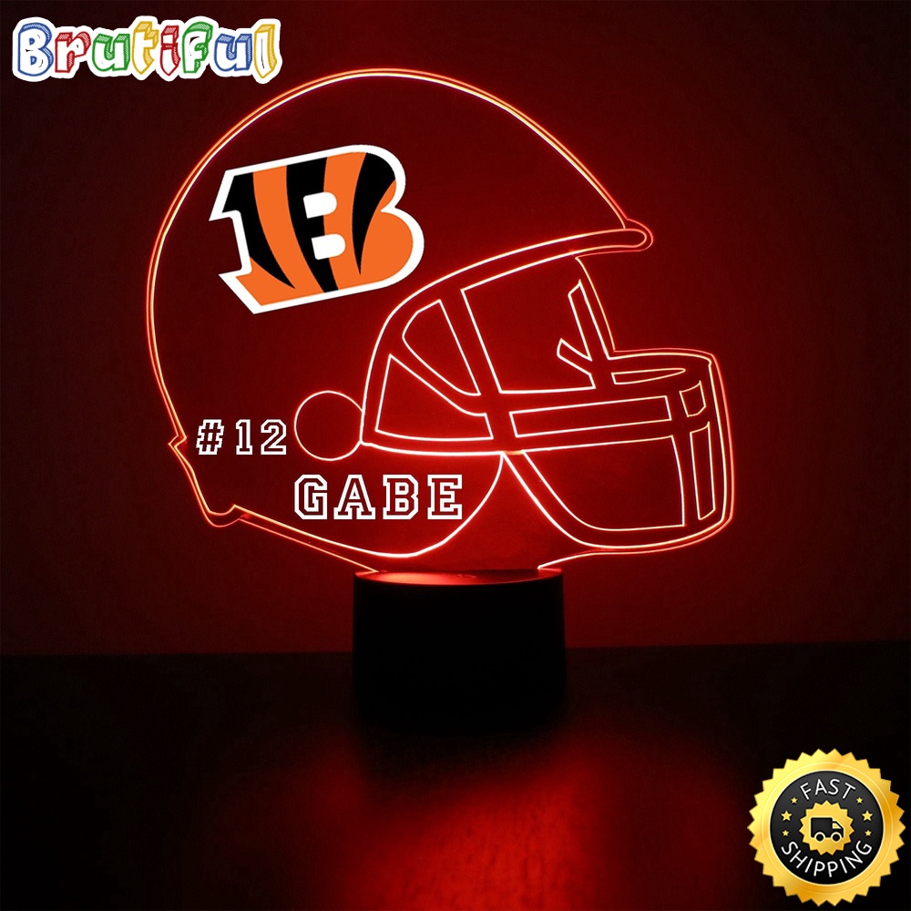 NFL Cincinnati Bengals Night Light Football Sports Fan Led Light