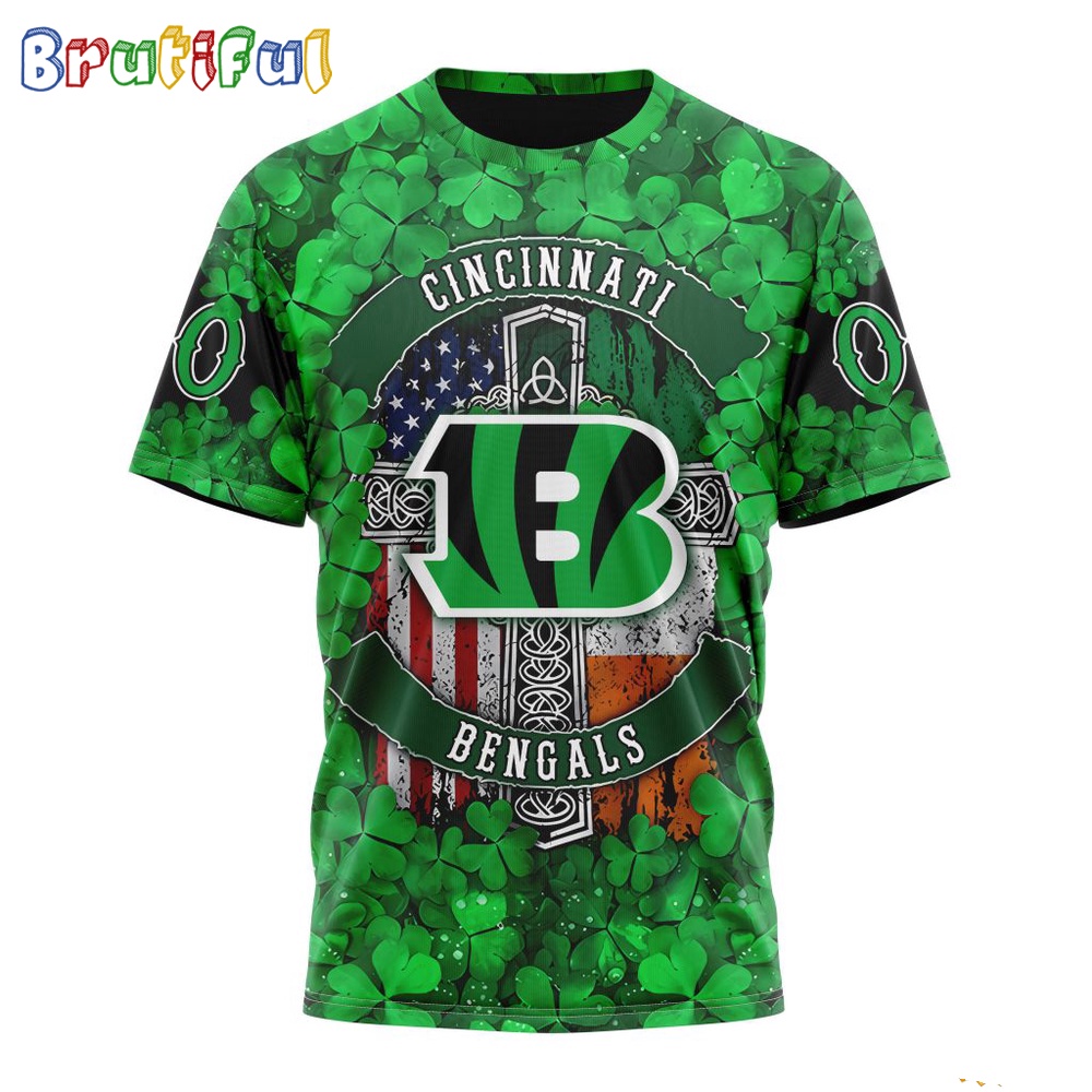 NFL Cincinnati Bengals T Shirt Special Design 3D T Shirt St Patrick Day 1