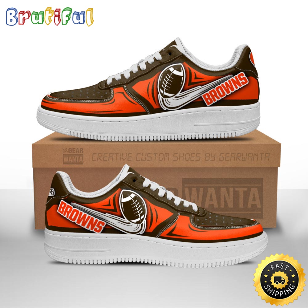NFL Cleveland Browns Air Force 1 Shoes Football Sneaker Shoes 1