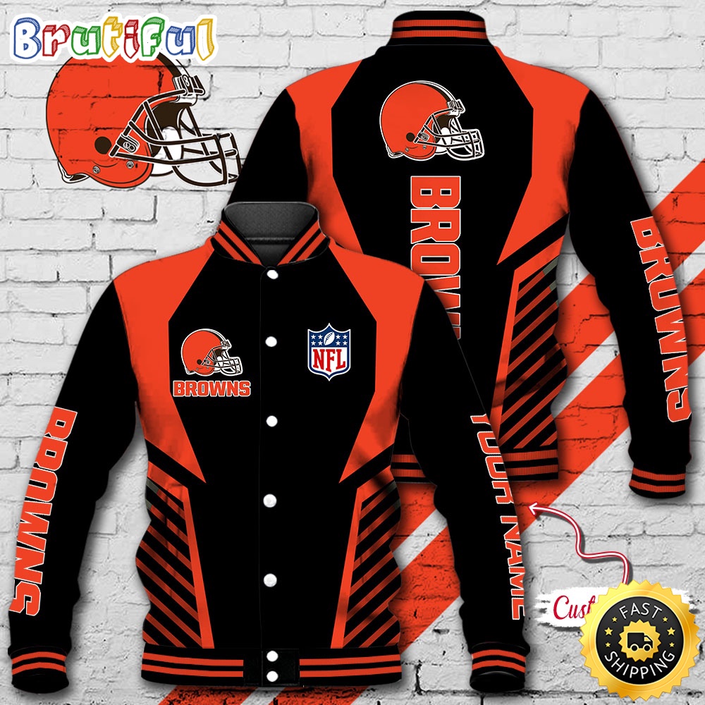 NFL Cleveland Browns Baseball Jacket Football Sports Jacket