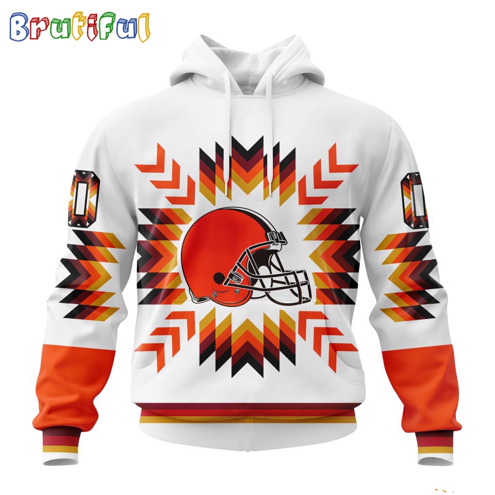 NFL Cleveland Browns Hoodie Special Design With Native Pattern 1