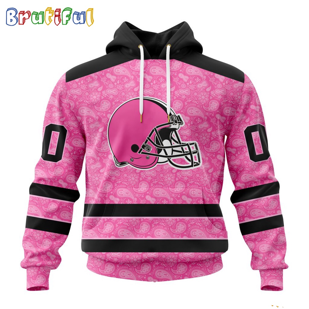 NFL Cleveland Browns Hoodie Special Pink Hoodie Design Fight Breast Cancer 1