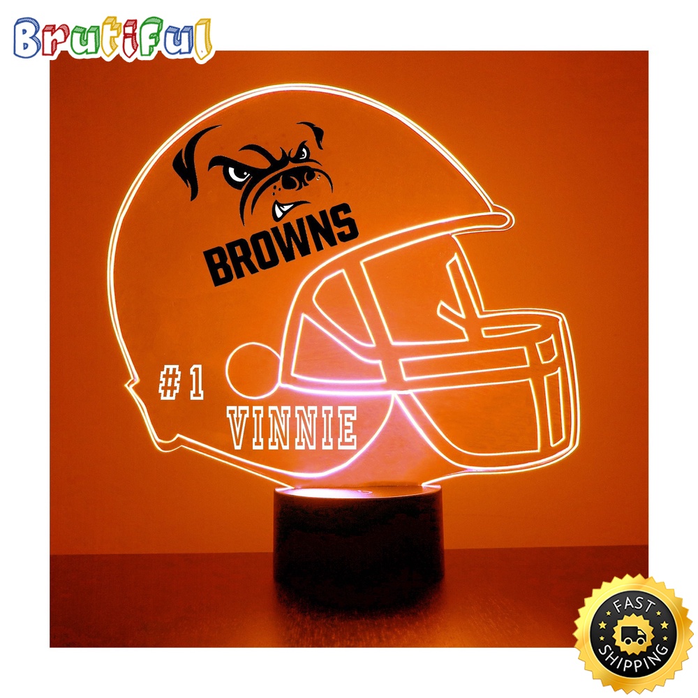 NFL Cleveland Browns Night Light Football Sports Fan Led Light