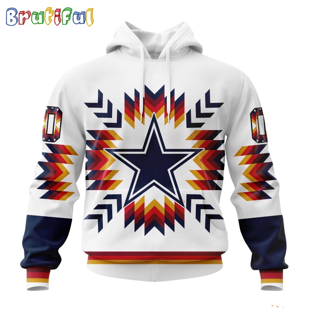 NFL Dallas Cowboys Hoodie Special Design With Native Pattern 1