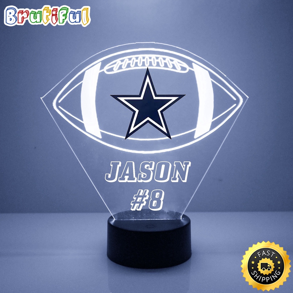 NFL Dallas Cowboys Night Light Football LED Light