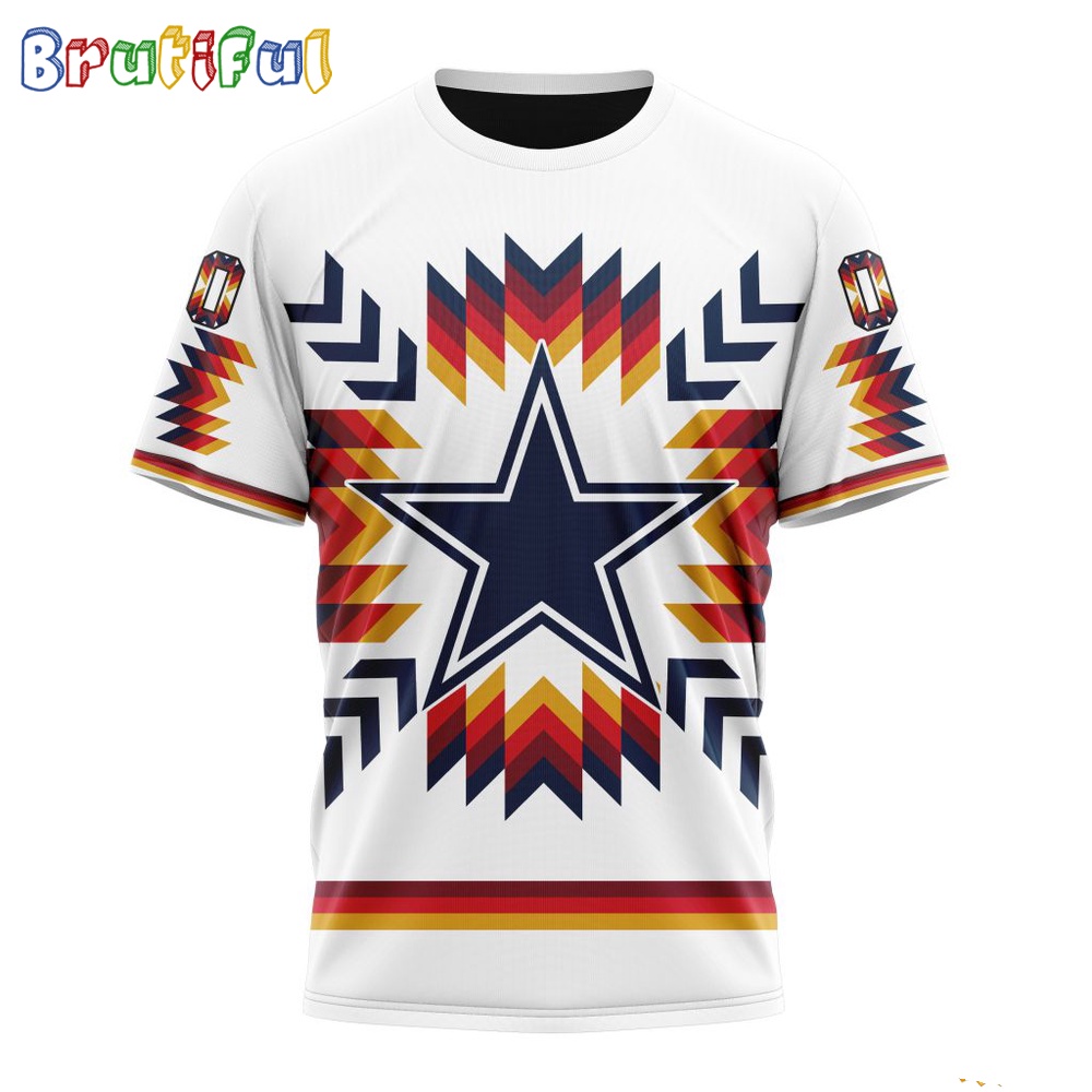 NFL Dallas Cowboys T Shirt Special Design With Native Pattern 1