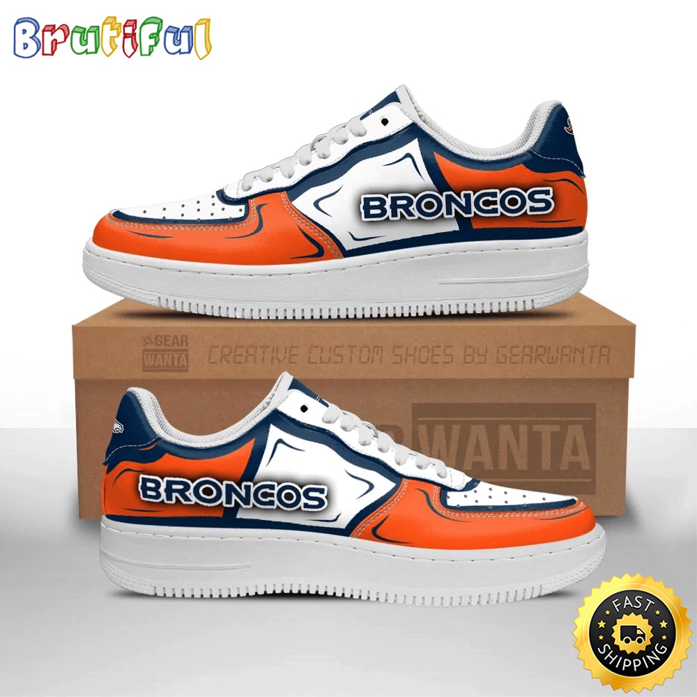 NFL Denver Broncos Air Force 1 Shoes Football Sports Sneaker Shoes 1