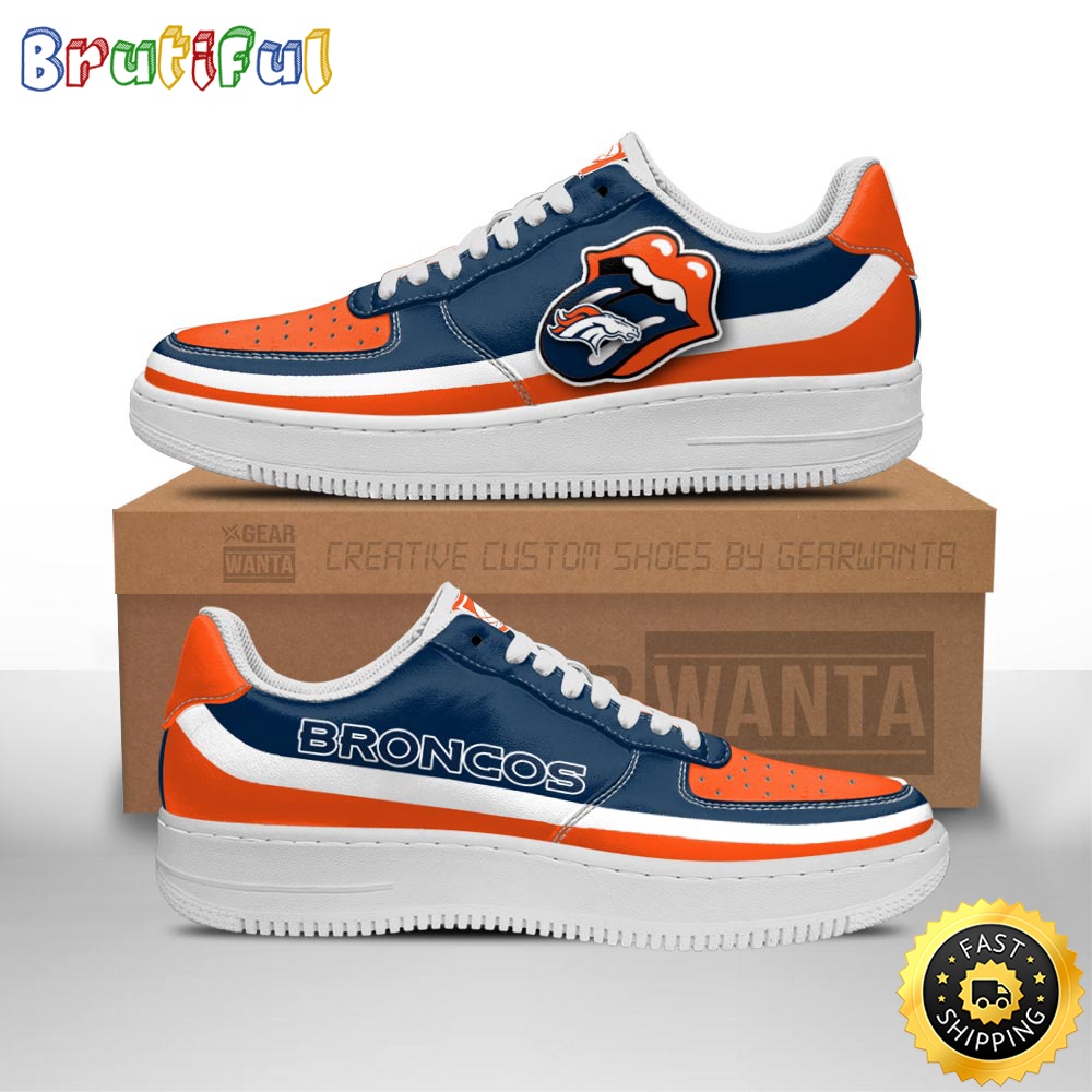 NFL Denver Broncos Air Force 1 Shoes Sexy Lips For Fans 1