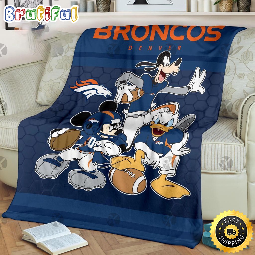 NFL Denver Broncos Blanket Minnie Mouse Blanket