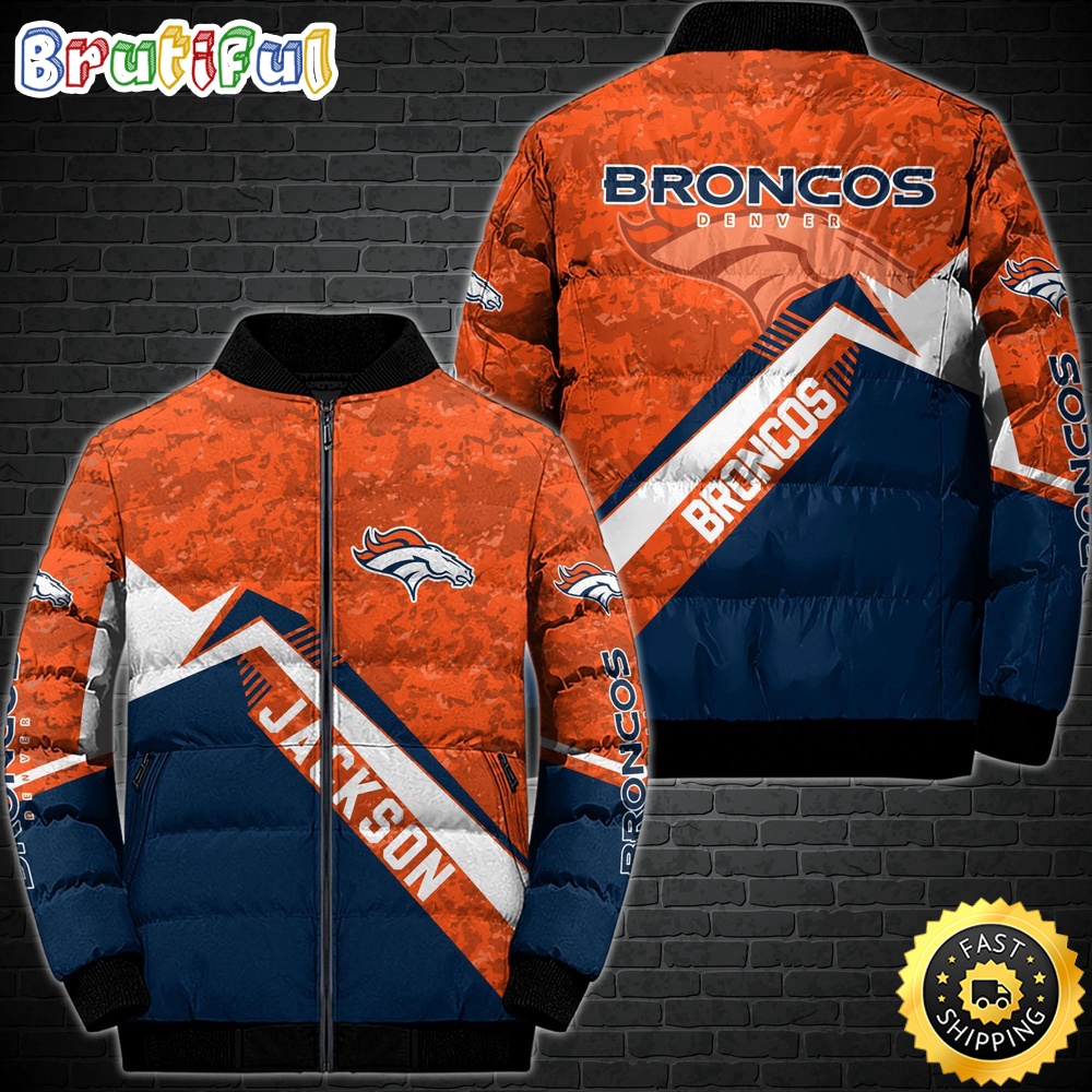 NFL Denver Broncos Puffer Jacket Customized Sport Down Jacket 1