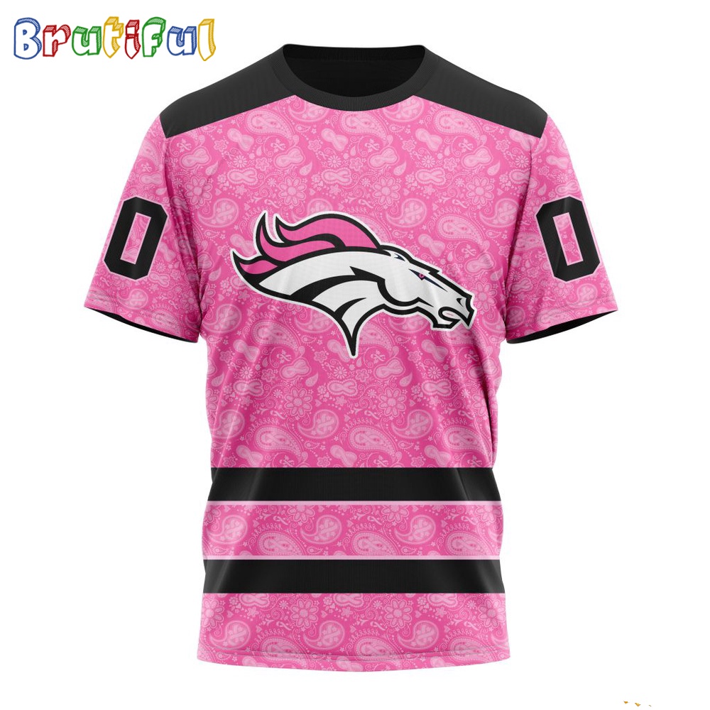 NFL Denver Broncos T Shirt Special Pink T Shirt Design Fight Breast Cancer 1