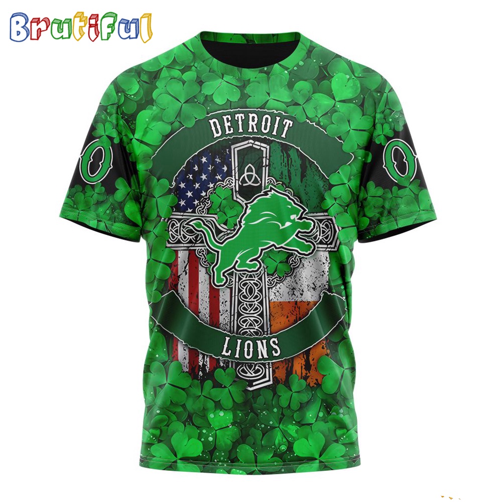 NFL Detroit Lions T Shirt Special Design 3D T Shirt St Patrick Day 1