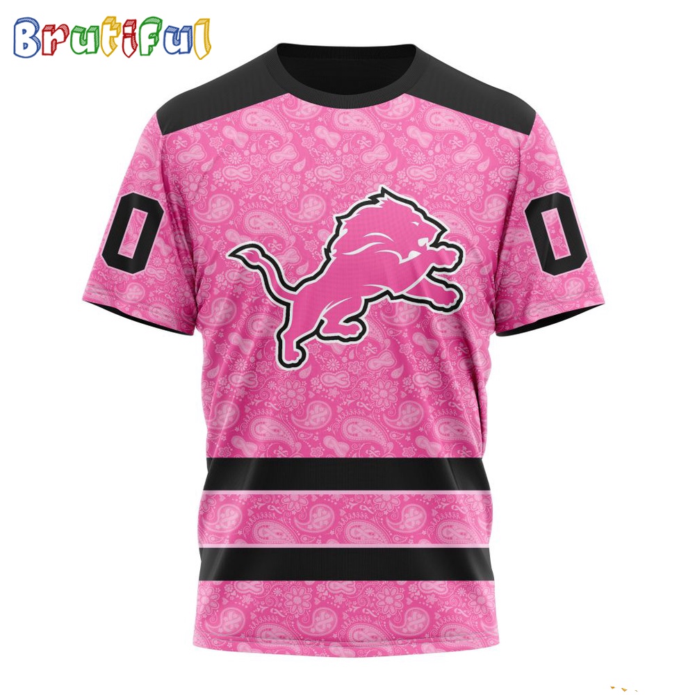 NFL Detroit Lions T Shirt Special Pink T Shirt Design Fight Breast Cancer 1