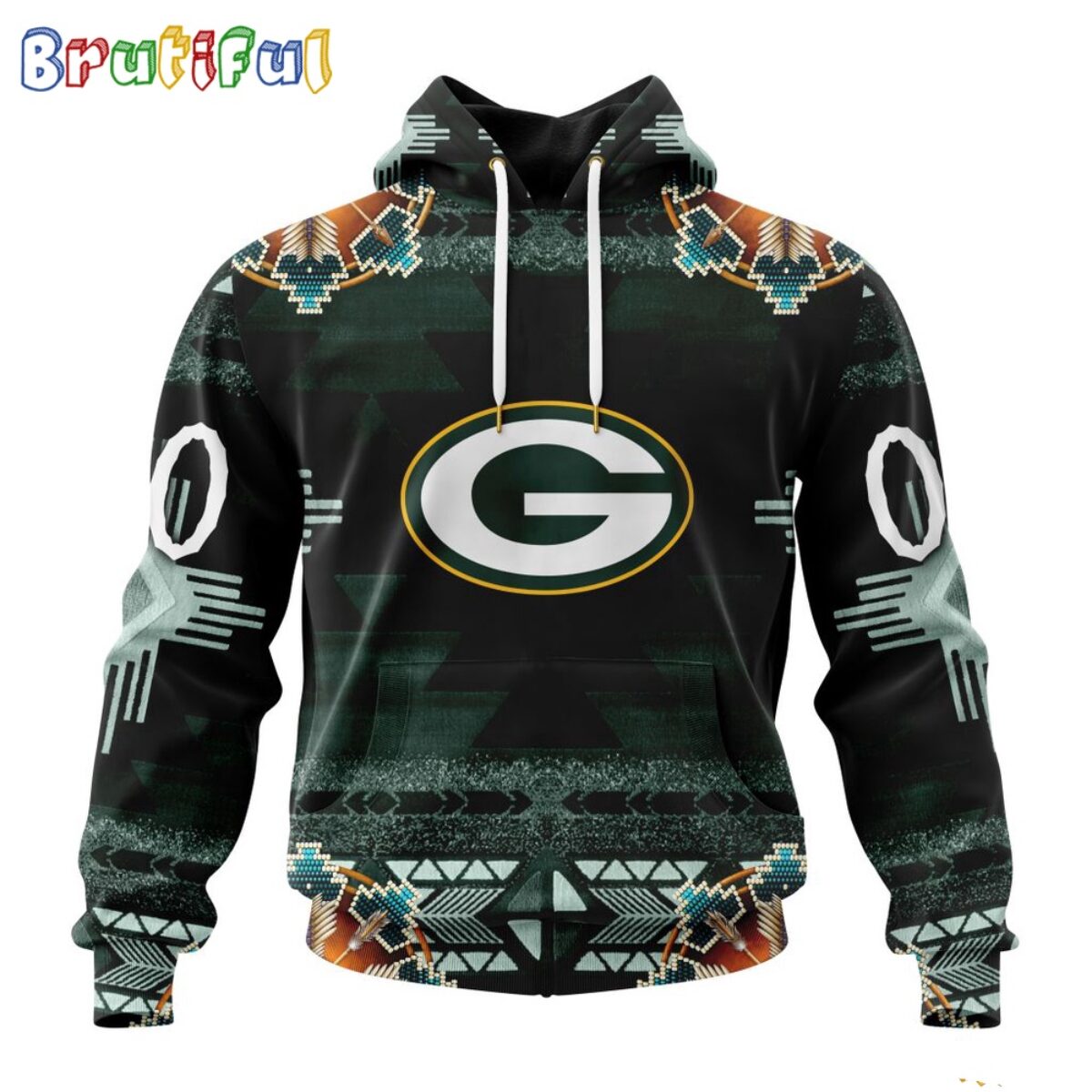 green bay packers hoodie dress Green Bay Packers Womens Velour Hooded Sweatshirt, Size: L main image 1