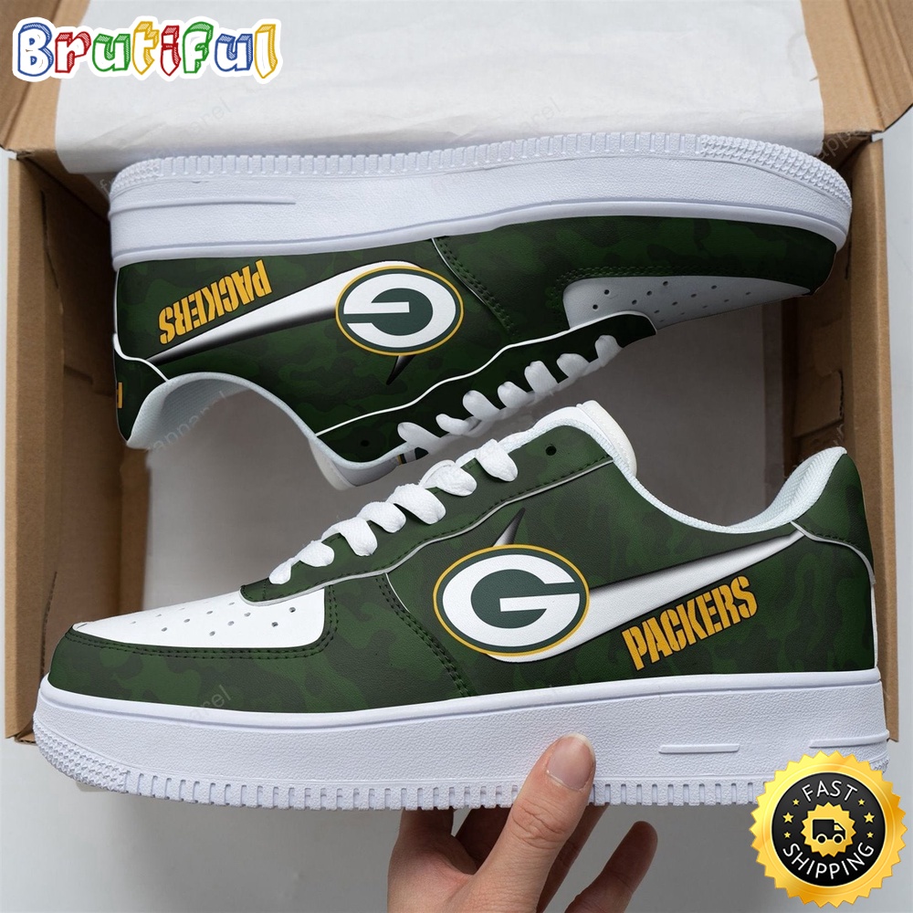 NFL Green Bay Packers Team Air Force 1 Shoes Football Sports Shoes 1