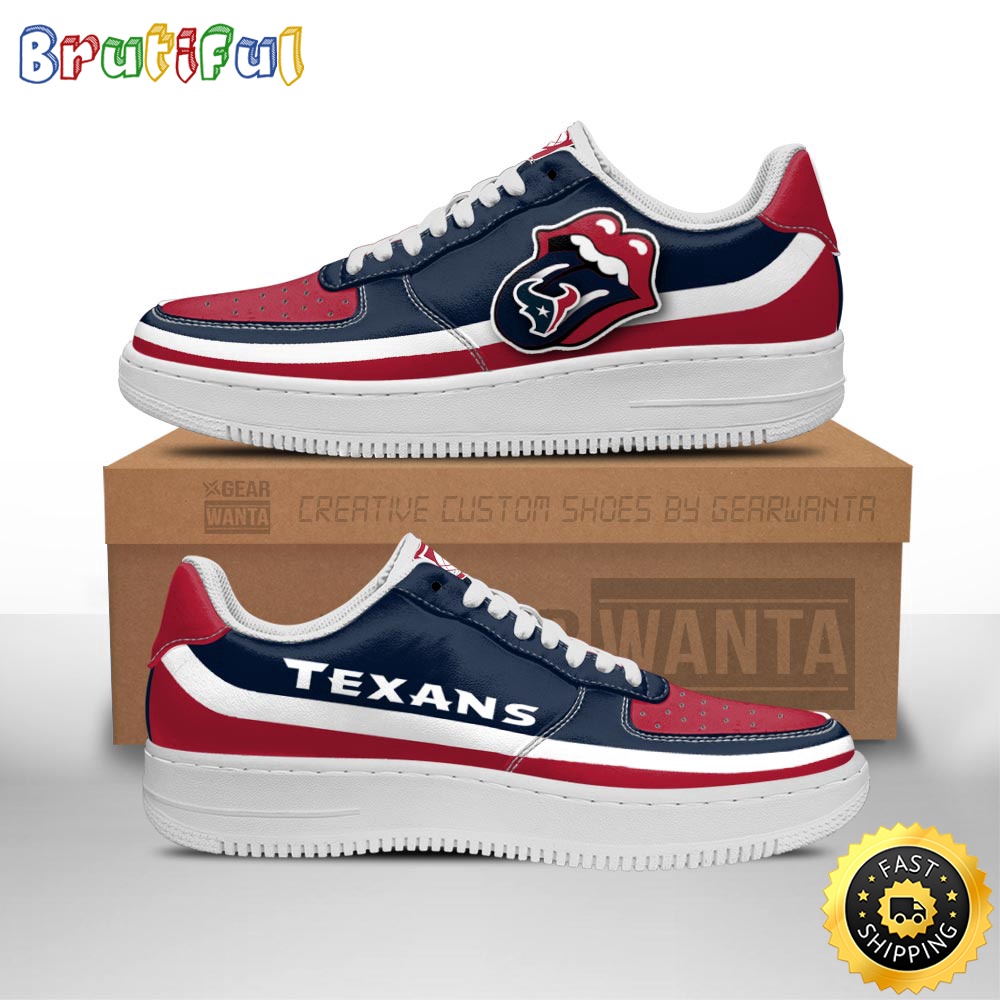 NFL Houston Texans Air Force 1 Shoes Sexy Lips For Fans 1