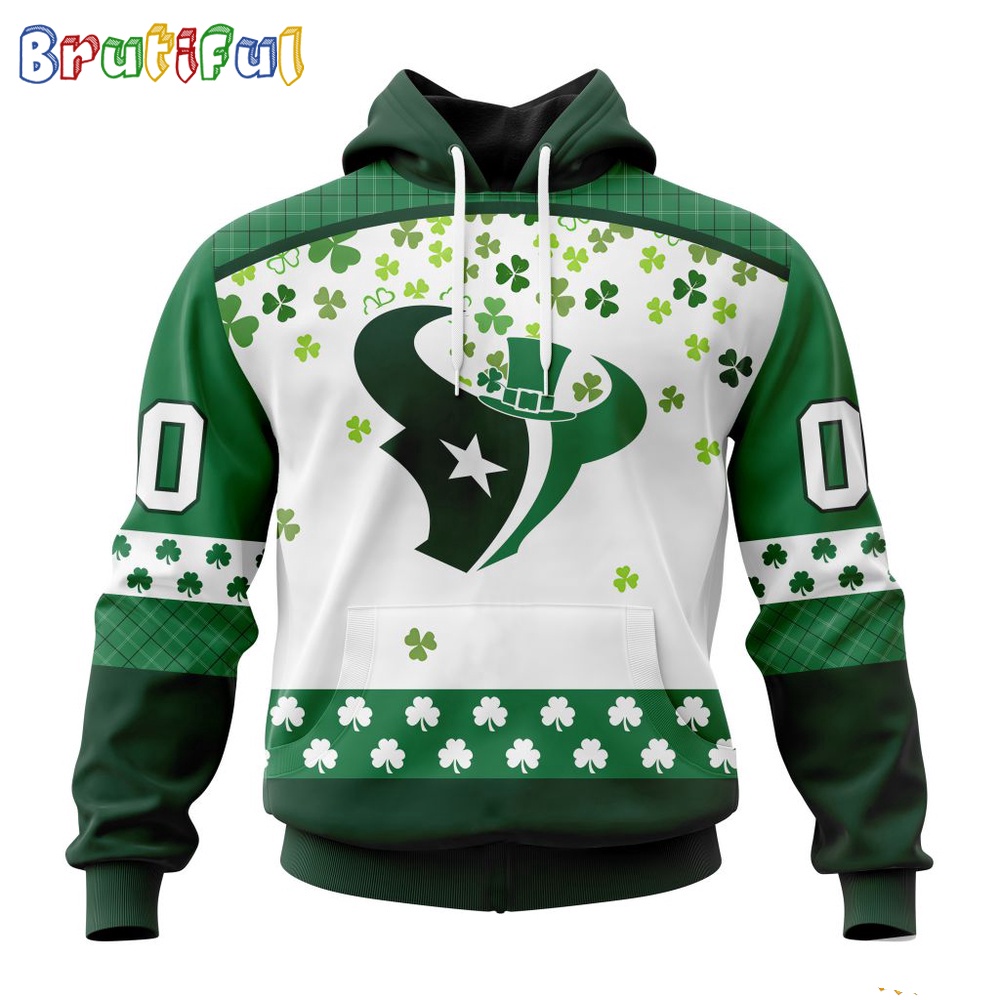 NFL Houston Texans Hoodie Special Design For St Patrick Day 1