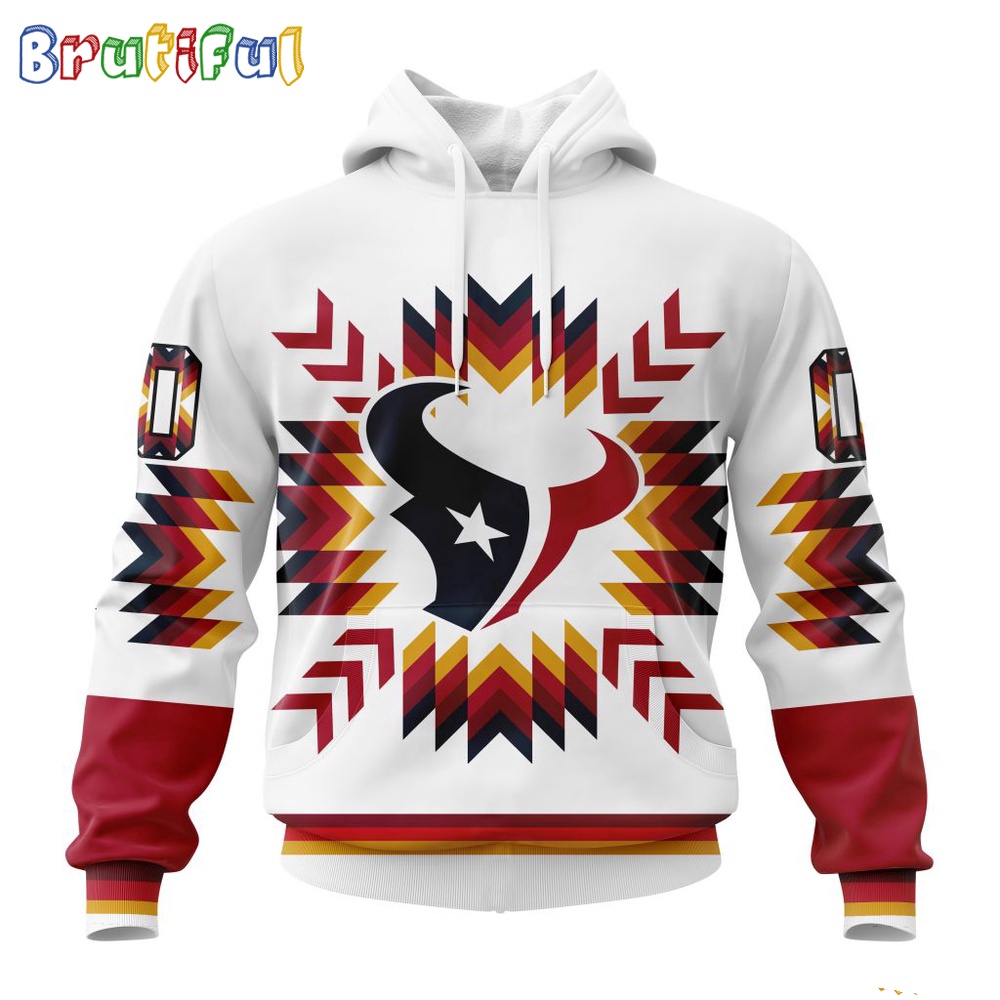 NFL Houston Texans Hoodie Special Design With Native Pattern 1