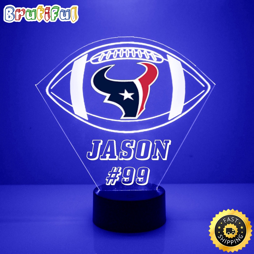 NFL Houston Texans Night Light Football LED Light