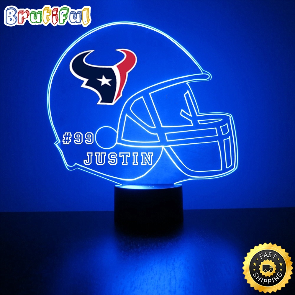 NFL Houston Texans Night Light Football Sports Fan Led Light