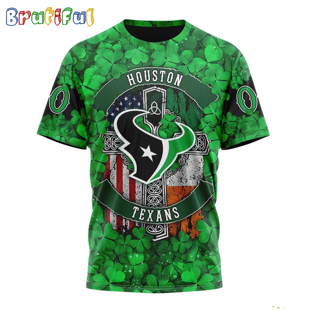 NFL Houston Texans T Shirt Special Design 3D T Shirt St Patrick Day 1