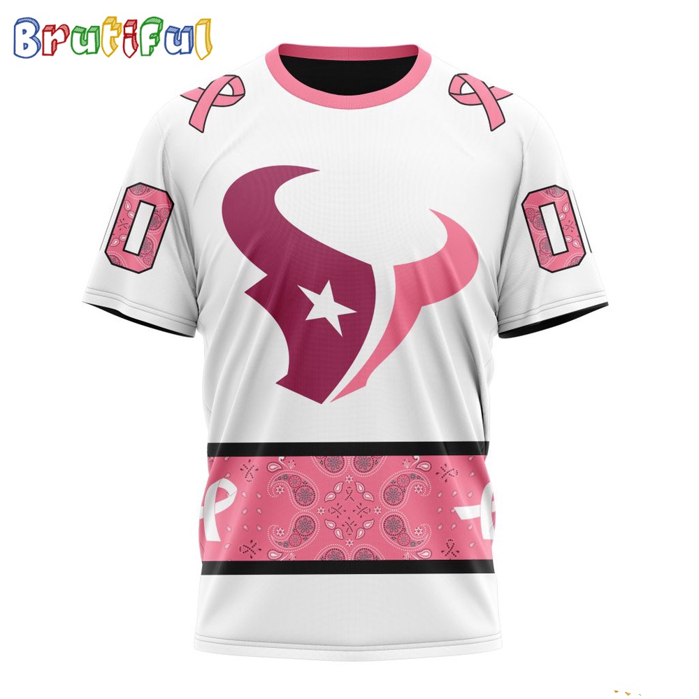 NFL Houston Texans T Shirt Special Pink Design Fight Breast Cancer 1