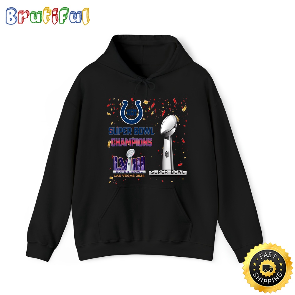 NFL Indianapolis Colts Hoodie Super Bowl LVIII 2024 Las Vegas Champions Unisex Hoodies 1