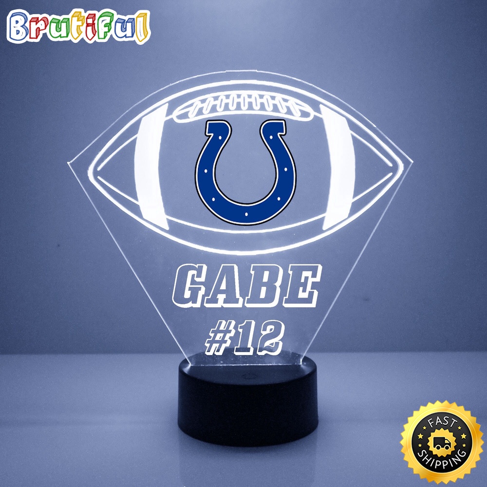 NFL Indianapolis Colts Night Light Football LED Light