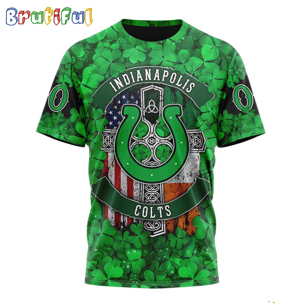 NFL Indianapolis Colts T Shirt Special Design 3D T Shirt St Patrick Day 1