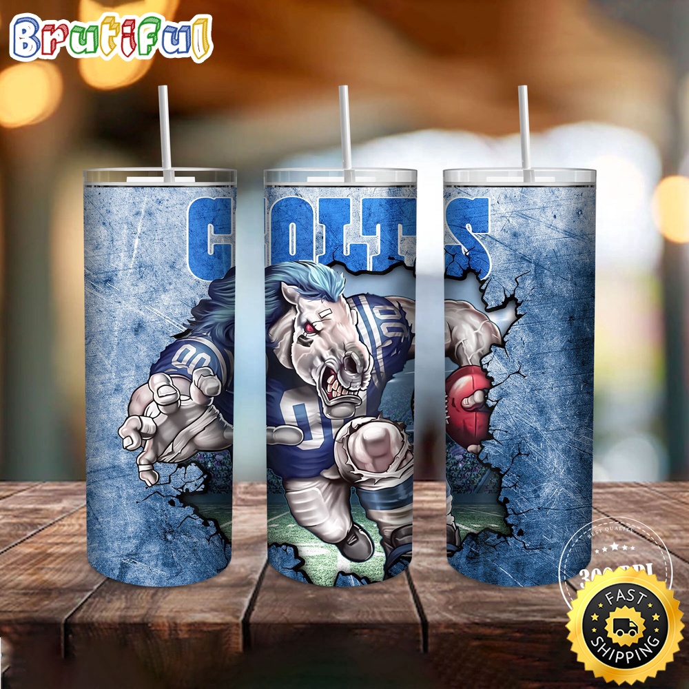 NFL Indianapolis Colts Tumbler Mascot Skinny Tumbler