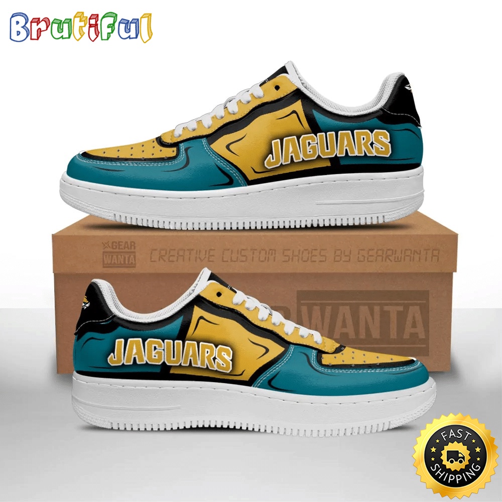 NFL Jacksonville Jaguars Air Force 1 Shoes Football Sports Sneaker Shoes 1