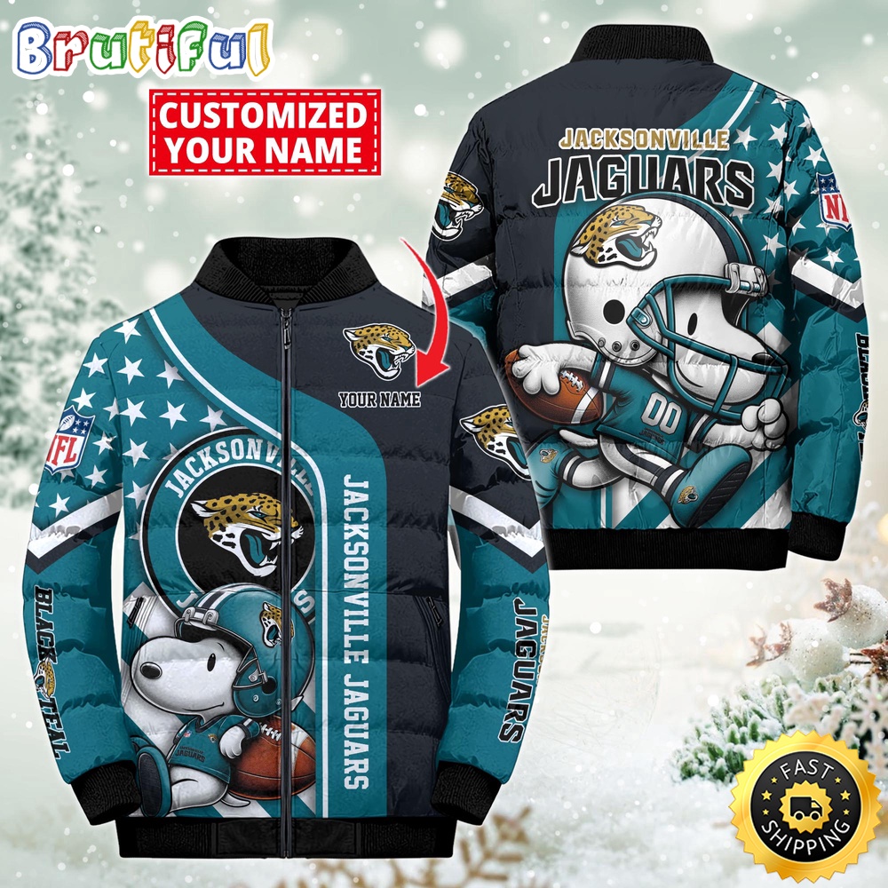 NFL Jacksonville Jaguars Puffer Jacket Snooby Customized Jacket 1
