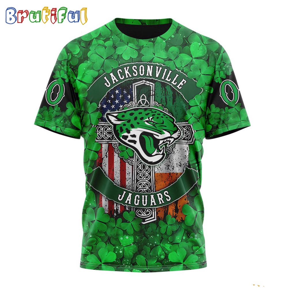 NFL Jacksonville Jaguars T Shirt Special Design 3D T Shirt St Patrick Day 1