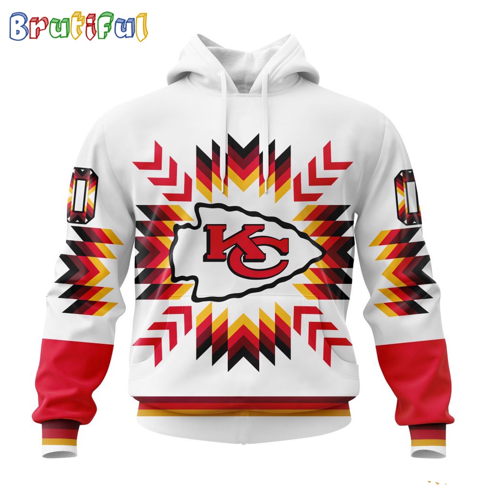 NFL Kansas City Chiefs Hoodie Special Design With Native Pattern 1