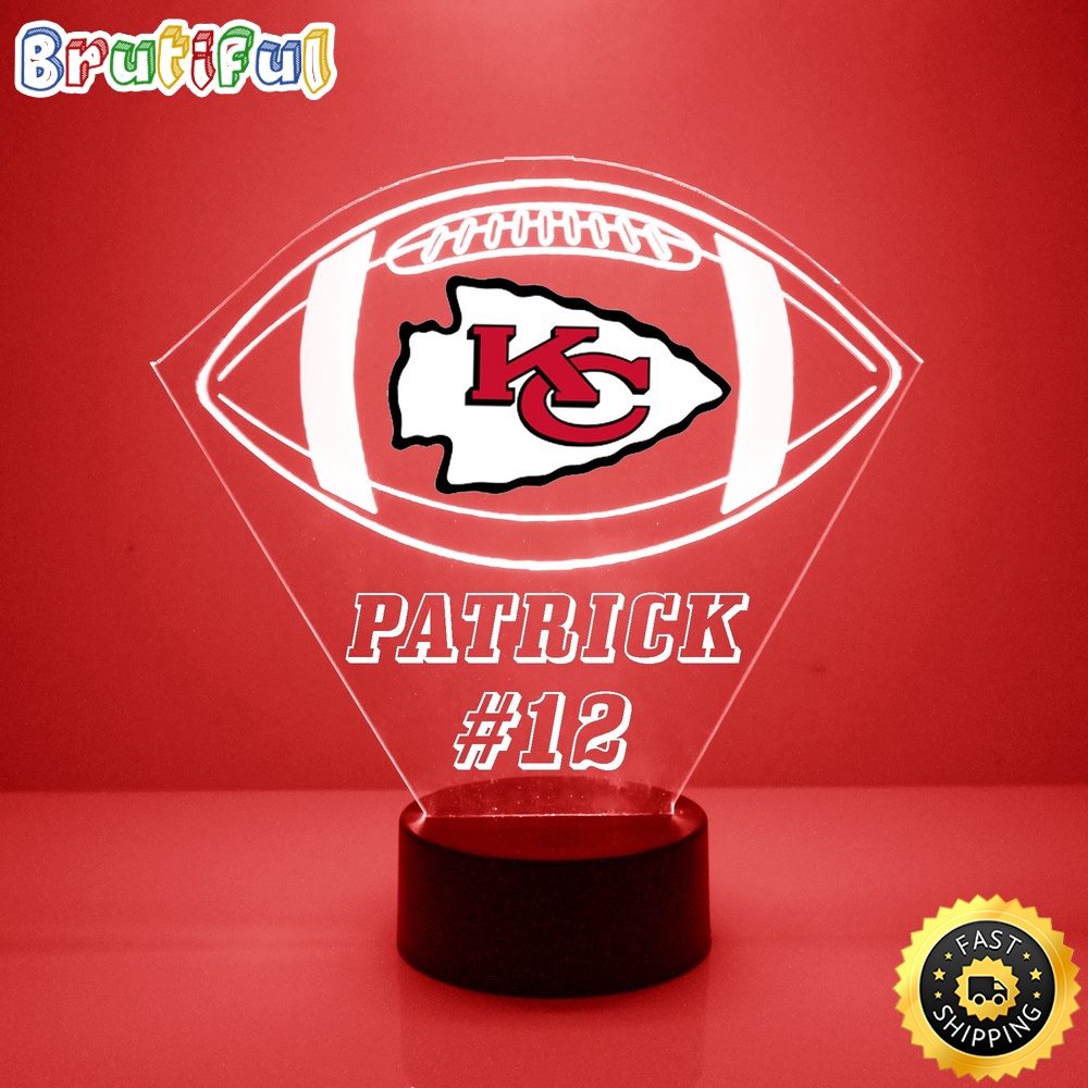 NFL Kansas City Chiefs Night Light Football LED Light