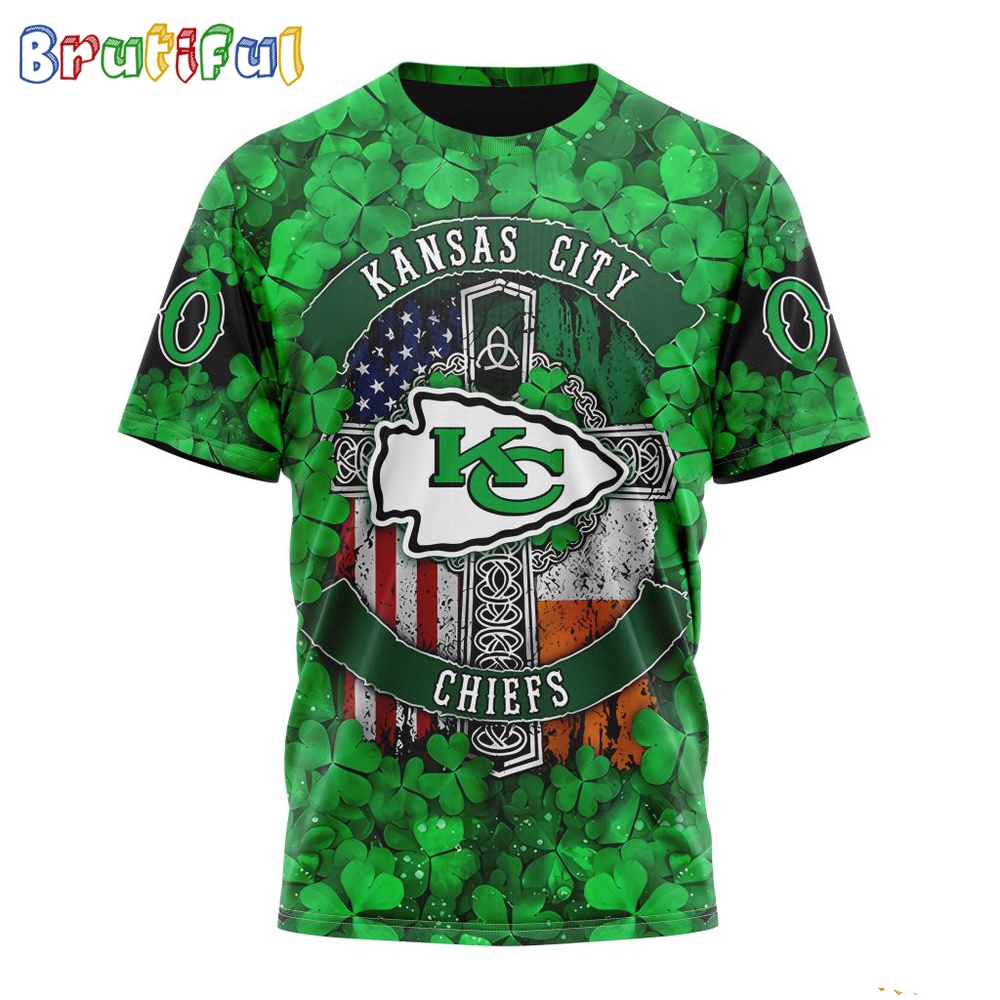 NFL Kansas City Chiefs T Shirt Special Design 3D T Shirt St Patrick Day 1