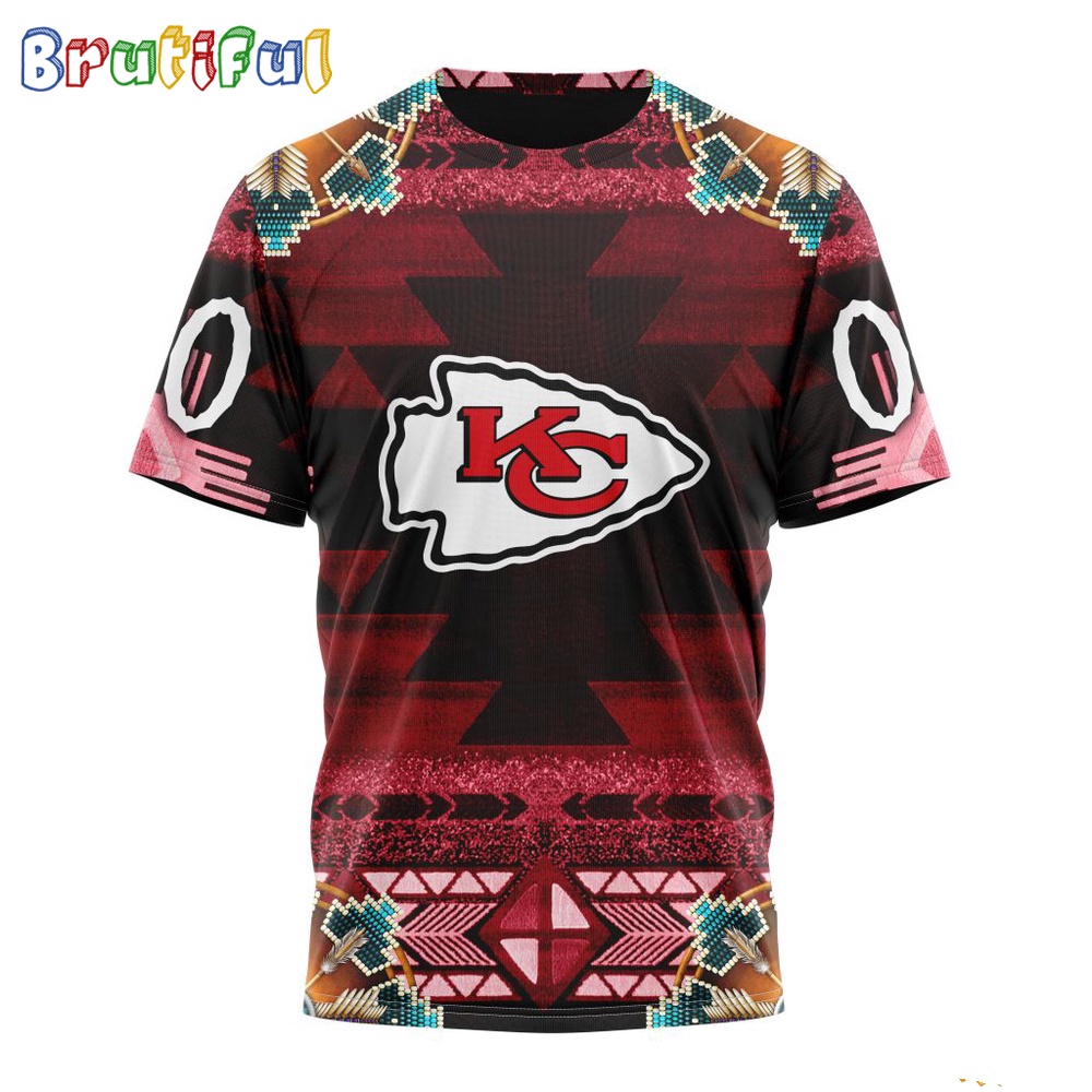 NFL Kansas City Chiefs T Shirt Special Native Costume Design T Shirt 1
