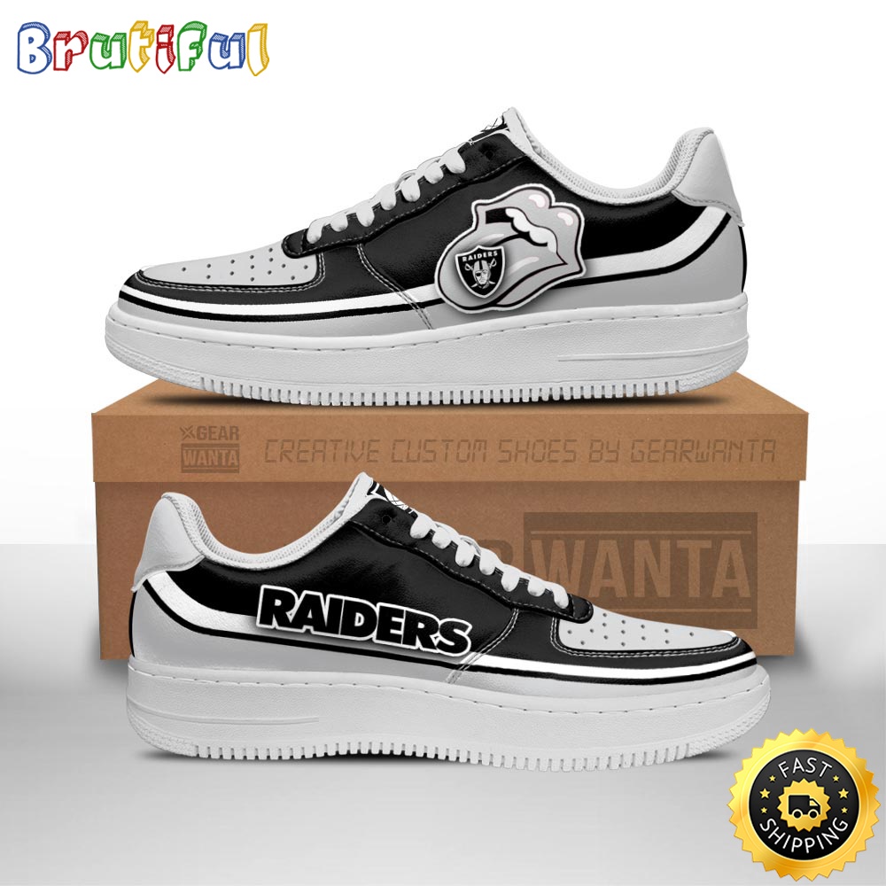 NFL Las Vegas Raiders Air Force 1 Shoes Sexy Lips For Fans 1