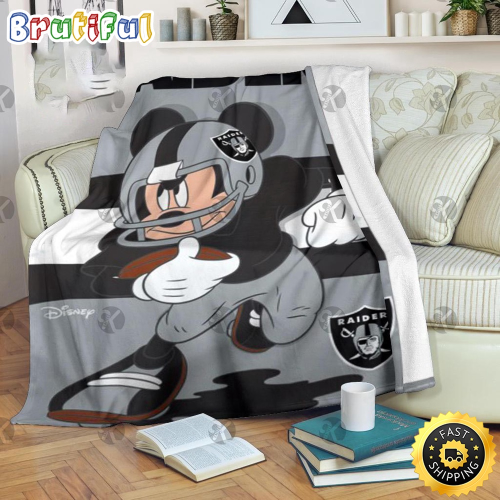 NFL Las Vegas Raiders Blanket Minnie Mouse Blanket For Fan