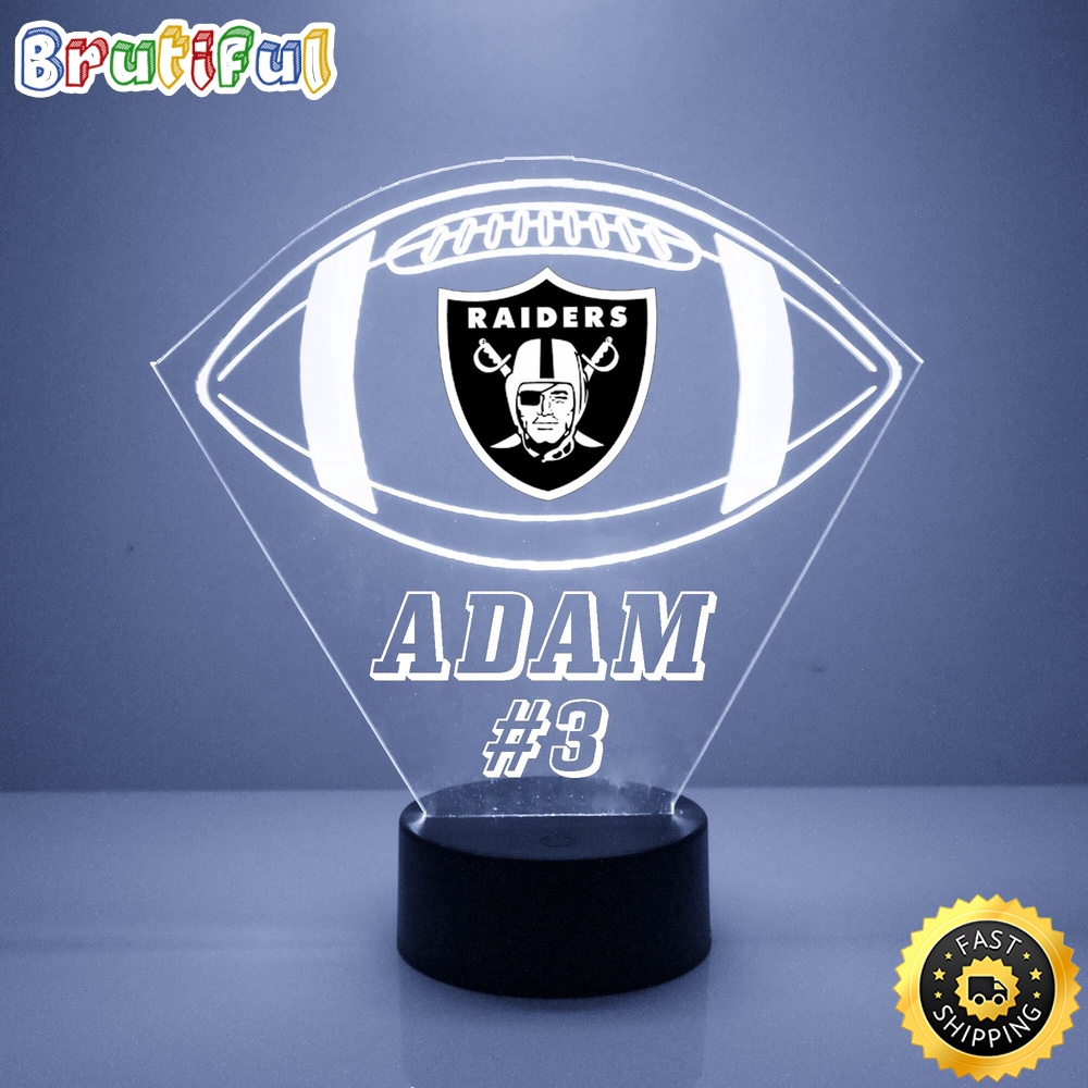 NFL Las Vegas Raiders Night Light Football LED Light