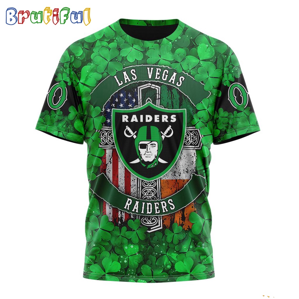 NFL Las Vegas Raiders T Shirt Special Design 3D T Shirt St Patrick Day 1