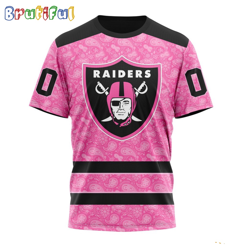 NFL Las Vegas Raiders T Shirt Special Pink T Shirt Design Fight Breast Cancer 1